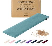 Saco térmico de semillas - Bolsa de Semillas Grande para Microondas - Bolsa de Semillas y Lavanda con Funda de Vellón Suave para el Alivio del Dolor - Bolsas de Semillas Reutilizables (Verde/Azul)