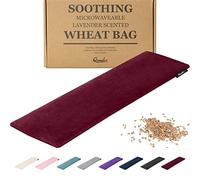 Saco térmico de semillas - Bolsa de Semillas Grande para Microondas - Bolsa de Semillas y Lavanda con Funda de Vellón Suave para el Alivio del Dolor - Bolsas de Semillas Reutilizables (Borgoña)