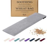 Saco térmico de semillas - Bolsa de Semillas Grande para Microondas - Bolsa de Semillas y Lavanda con Funda de Vellón Suave para el Alivio del Dolor - Bolsas de Semillas Reutilizables (Gris Oscuro)