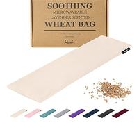 Saco térmico de semillas - Bolsa de Semillas Grande para Microondas - Bolsa de Semillas y Lavanda con Funda de Vellón Suave para el Alivio del Dolor - Bolsas de Semillas Reutilizables (Champán)