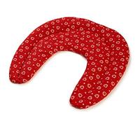 Saco térmico de semillas | Cojín térmico para el cuello | Almohada térmica compartimentada para semillas de grosella (color: rojo con corazones)