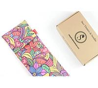 Saco Térmico de Semillas para microondas | Ayuda a Aliviar Dolores Musculares gracias al Calor Seco | Funda Lavable 100% Algodón Vitral (50 x 15 CM, Aroma Lavanda)
