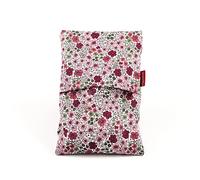 Saco Térmico de Semillas para microondas | Ayuda a Aliviar Dolores Musculares gracias al Calor Seco | Funda Lavable 100% Algodón Rosas (28 x 26 CM, Aroma Lavanda)
