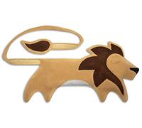 SACO TÉRMICO Leschi de semillas para microondas/para dolores lumbares y de espalda/Animal: León Maxim, beige