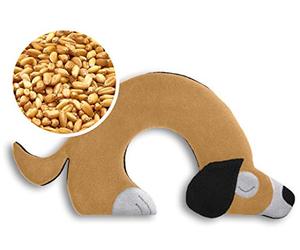 SACO TÉRMICO Leschi de semillas para microondas/para la tensión cervical/Animal: Perro Bobby, beige