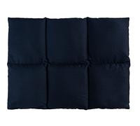 Saco térmico para la espalda - Almohada térmica para microondas y horno - (40x30cm azúl oscuro con 6 compartimientos, semillas de grosella)