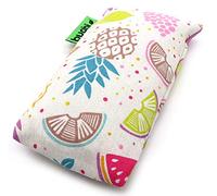 Saco térmico semillas Bebé (20x10cm). Calentar al microondas, Aroma suave a Lavanda. Saquito pequeño con funda lavable extraíble. Almohada Cojín para colicos y dolores de lactante (Frutas)