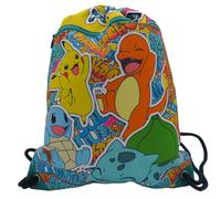 CyP Brands Mochila saco Pokémon Urban Colors multicolor Pikachu Charmander Squirtle Producto Oficial