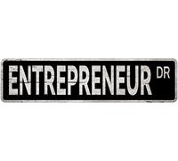 SACOINK Letrero retro de emprendedor, letrero de desarrollador de negocios, para decoración de pared de la oficina en casa, cafetería, 16 x 4 pulgadas