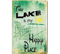 SACOINK This is My Happy Place - Cartel de metal de aluminio para decoración de puerta, decoración de mi casa, nuestro dulce hogar, jardín, granja, regalo de 7.811.8 pulgadas