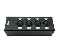 Sacolin Adaptador RJ45 a Xlr, 4 canales, Gigabit Xlr Ethercon Box, transmisión de audio y video, compatible con cables Cat5, Cat6 y Cat7, para sistemas Pa, escenario y dispositivos inalámbricos
