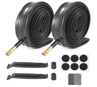 Sacolin Tubos 700C, 2 unidades, excelentes tubos interiores de goma 700X35/43C con herramientas de neumáticos para neumáticos 700X35C 700X38C 700X40C 700X42C