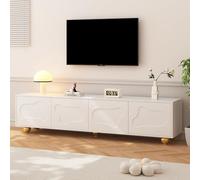 SACOOL Mueble para televisión de 180 x 40 x 45 cm, bonito mueble de televisión de dibujos animados, armario bajo con 2 armarios, armario de TV en forma de nube, centro de entretenimiento de televisión
