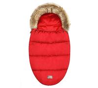 Sacos de Abrigo Universal Carritos Silla de Paseo Saco de invierno Térmica con Capucha Forro Polar Antideslizante Aire Libre Para Cochecito Sillas de Coche (Red)