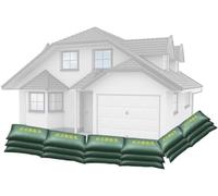 Sacos de arena para barreras contra inundaciones, Paquete de 10 sacos de arena de barrera contra inundaciones sin arena, color verde, varios tamaños(25x150cm)