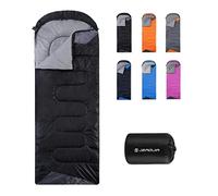 Sacos de dormir para adultos, ligeros, impermeables, para clima frío, para niñas, niños y hombres, para camping, senderismo, viajes al aire libre, caza, con bolsas de compresión (negro)