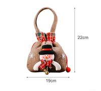 Sacos de Papá Noel de tela festiva para dulces y golosinas de Navidad, con material y asas prácticas para un fácil transporte (A)