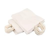 Sacos de Papel Kraft, 50 Unidades de Bolsas Kraft Blancas con Asas, Compras, Manualidades, Regalos, Bolsas Pequeñas de Papel Reciclado, de Regalo Económicas para