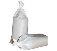 Sacos de rafia escombros, obra, multiusos. Polipropileno cordón cierre. 65x100 cm. 25kgs. Bolsas rafia grandes. Costal con cuerda, jardín, almacén, reforma, residuos, reciclaje. Múltiples usos.(10)