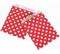 Sacos de regalo de cuerdas. 50 bolsas de regalo de papel kraft multicolor con diseños surtidos for recuerdos de fiesta, varios tamaños(White 13x18cm,100pcs)