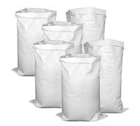 Sacos Escombros,Saco Rafia,15 Piezas Sacos para Escombros,Saco Tierra Jardin Bolsas de Basura para Escombros Bolsas Tejidas De Color Blanco 60x100cm