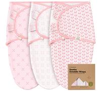 Sacos Orgánicos para Dormir para Bebé - Paquete de 3 Pañales para Recién Nacido de 0 a 3 Meses - Saco de Dormir para Recién Nacido (Blossom)