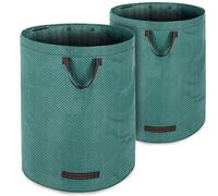 GARDEBRUK® Sacos para Basura de Jardín 2x280L Carga hasta 50Kg Plegables con 3 Asas Lavables Bolsas Reutilizabes para Hojas Resistentes