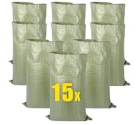 Sacos para Escombros, 15 Pedazos Sacos, 95 x 55 cm Big Bag, Reutilizable Saco Rafia Adecuado para Hortalizas Hojas Cereales Residuos Domésticos Residuos de Construcción y Artículos Diversos