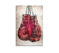 SACPFGUE Póster decorativo de guantes de boxeo, lienzo para pared e impresión artística moderna, decoración de dormitorio familiar, 60 x 90 cm