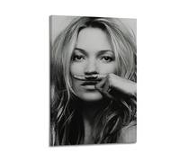 SACPFGUE Póster decorativo de Kate Moss para pared, lienzo de pintura e imagen artística moderna para decoración de dormitorio familiar, 60 x 90 cm