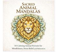 Sacred Animal Mandalas: 50 Calming Animal Portraits for Mindfulness, Stress Relief, and Relaxation