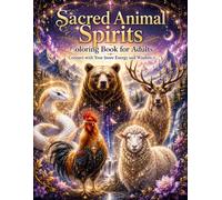 Sacred Animal Spirits Coloring Book for Adults Connect with Your Inner Energy and Wisdom④: Peaceful and Inspiring Animal Designs for Calm and Creative Moments (Positive Energy Coloring Series)