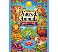 Sacred Animals: A Spiritual Adult Coloring Book with 80 Peaceful & Symbolic Animal Designs