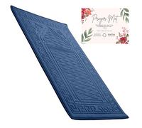 Sacred Artisans Alfombra de Rezo Islam Regalos para Musulmanes | Alfombra de Oración Musulmana Acolchada de Terciopelo Suave para Salah Ramadán Eid Hajj Viaje (Azul)