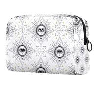 Sacred Geometry Eye - Neceser para mujer, neceser de viaje, bolsa organizadora de maquillaje con cremallera, multicolor, 18.5x7.5x13cm/7.3x3x5.1in, Neceser