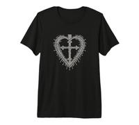 Sacred Heart of Jesus Catholic Icon Cross Church Faith Camiseta Premium