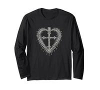 Sacred Heart of Jesus Catholic Icon Cross Church Faith Manga Larga