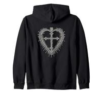 Sacred Heart of Jesus Catholic Icon Cross Church Faith Sudadera con Capucha
