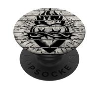 Sacred Heart of Jesus Catholic PopSockets PopGrip Adhesivo
