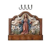 Sacred Key Racks - Hook Organizer for Entryway | Wooden with Wall Mount Design, Space Saving Holder, Family Students Adults, Men Women Bedroom Shelf, Indoor Home Storage Accessory