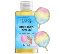 Sacred Remedy Candy Floss Yoni Oil Aceite de loción potente, hidratante y humectante. 100% Natural y Vegano. Reduce la fricción, el roce y la sequedad. Equilibra el nivel de PH y el aroma fresco con v