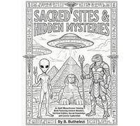 Sacred Sites & Hidden Mysteries: An Adult Monochrome Coloring Book Featuring Ancient Wonders, Spiritual Entities, Secret Knowledge, and Cosmic Exploration