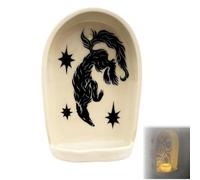Sacred Wall Niche Collection,Handmade Ceramic Decorative Altars Candle Holder and Jewelry Tray for Meditation,Elegant Display Pieces for Family Friends Christmas New Year Gifts (Style C)