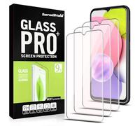 SacredShield [Paquete de 3 protectores de pantalla para Samsung Galaxy A03S/A03 de vidrio templado, dureza 9H, sin burbujas, fácil de instalar