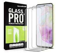SacredShield [Paquete de 3 protectores de pantalla para Samsung Galaxy A35 5G, vidrio templado, dureza 9H, sin burbujas, fácil de instalar