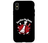 Sacrifice The Queen Funny Chess Player Strategy Carcasa para iPhone X/XS