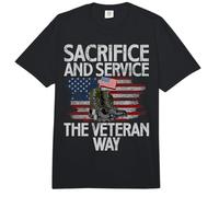 Sacrificio y Servicio Veterano Veterano Veterano Comfort Colors Adult Heavyweight T-Shirt
