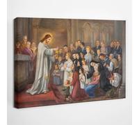 SacroArte 30x20cm pintura de la pared XXL impresión sobre lienzo Cuadros en Lienzo lienzo impreso religión Salon Dormitorio Baño - Jesús Eucaristía Comunión