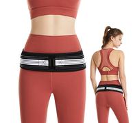Sacroiliac SI - Cinturón de cadera articular con ganchos y ojos extra de 6 filas, soporte de espalda baja para hombres y mujeres, cinturón de apoyo pélvico (Talla única (76cm - 115cm))