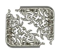 Sacs à main en métal avec bords clip, protecteur de coin de livre en métal,Garniture décorative à bord creux 2 pièces | Couvertures décoratives de bord de livre antique, garde de sécurité Vintage, b